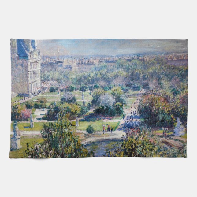 Claude Monet - The Tuileries Gardens Tea Towel (Horizontal)