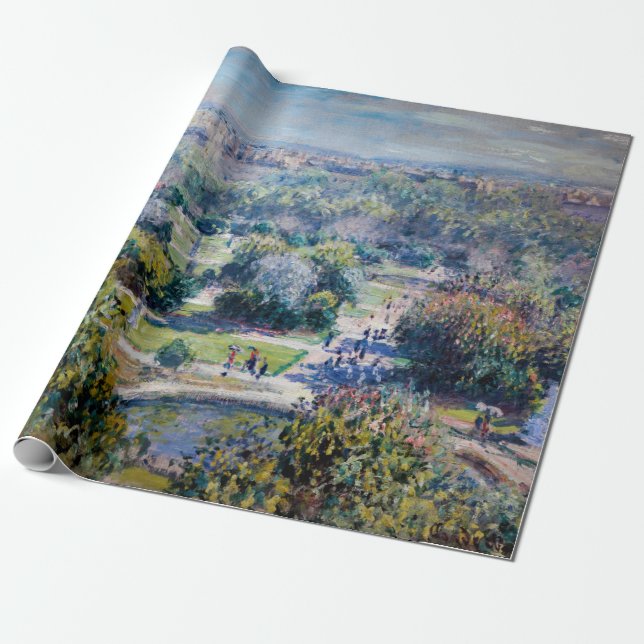 Claude Monet - The Tuileries Gardens Wrapping Paper (Unrolled)
