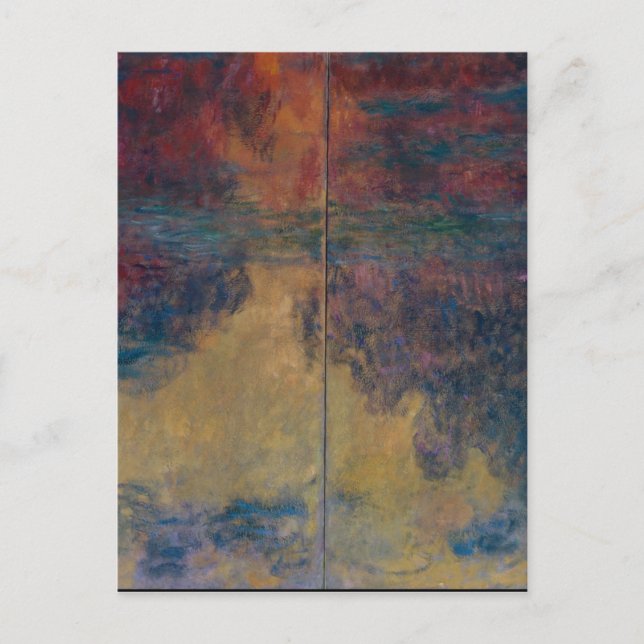 Claude Monet - The Water Lily Pond In The Evening Postcard (Front)