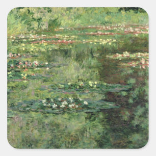Claude Monet The Waterlily Pond, 1904 Square Sticker