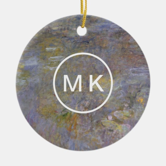 Claude Monet | The WaterLily Pond Ceramic Tree Decoration (Front)