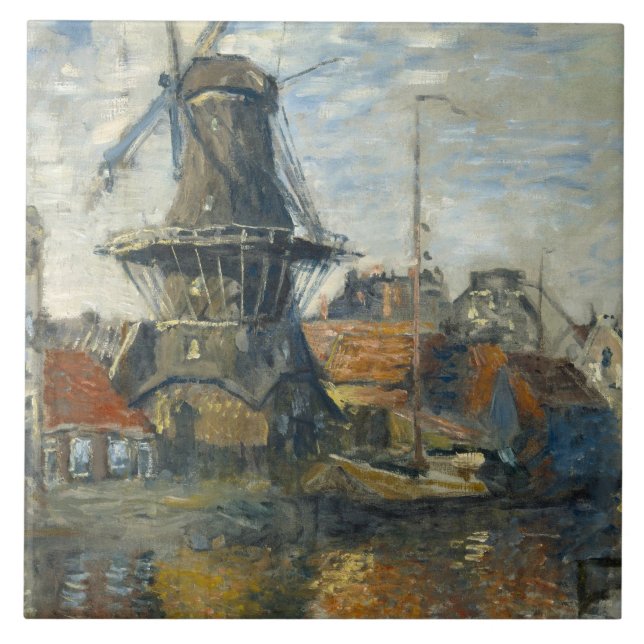 Claude Monet - The Windmill on the Onbekende Tile (Front)