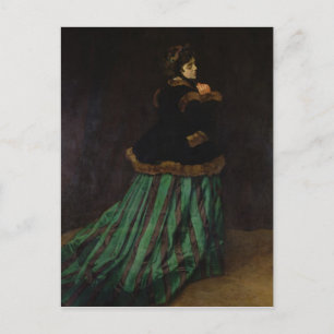 Claude Monet   The Woman in the Green Dress, 1866 Postcard