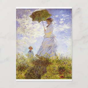 Claude Monet - The Woman With The Parasol Postcard