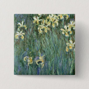 Claude Monet The Yellow Irises 15 Cm Square Badge