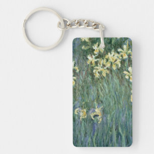 Claude Monet   The Yellow Irises Key Ring