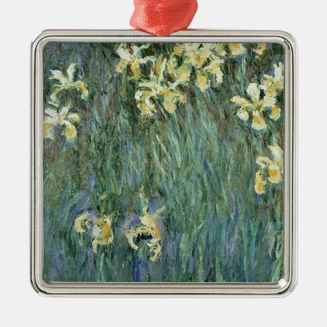 Claude Monet | The Yellow Irises Metal Tree Decoration (Front)