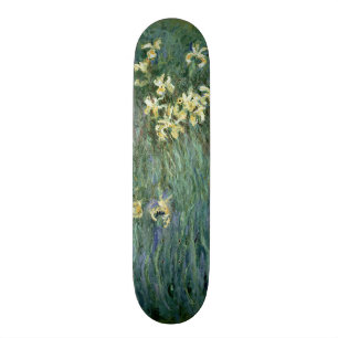 Claude Monet   The Yellow Irises Skateboard
