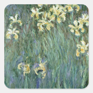 Claude Monet   The Yellow Irises Square Sticker