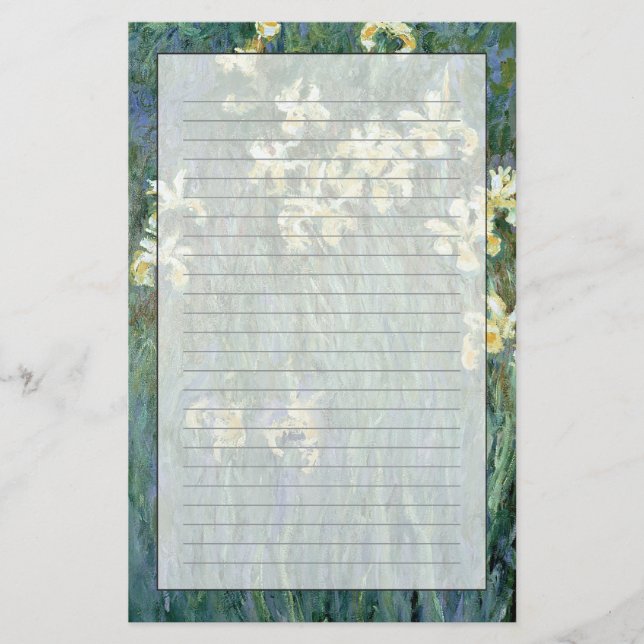Claude Monet | The Yellow Irises Stationery (Front)