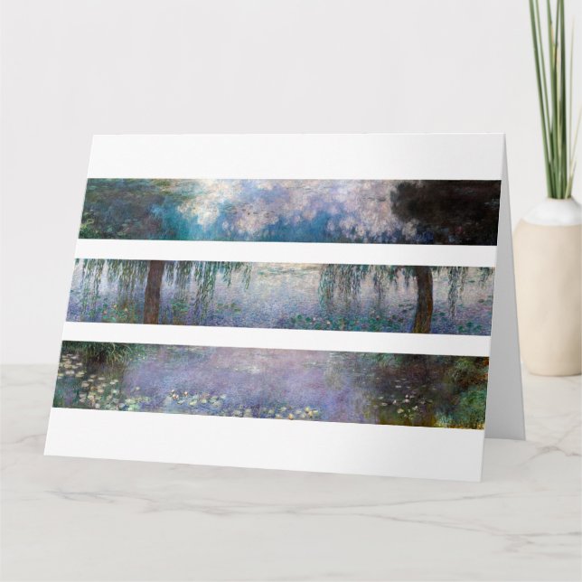 Claude Monet Three Paintings at Orangerie Museum Card (Front)