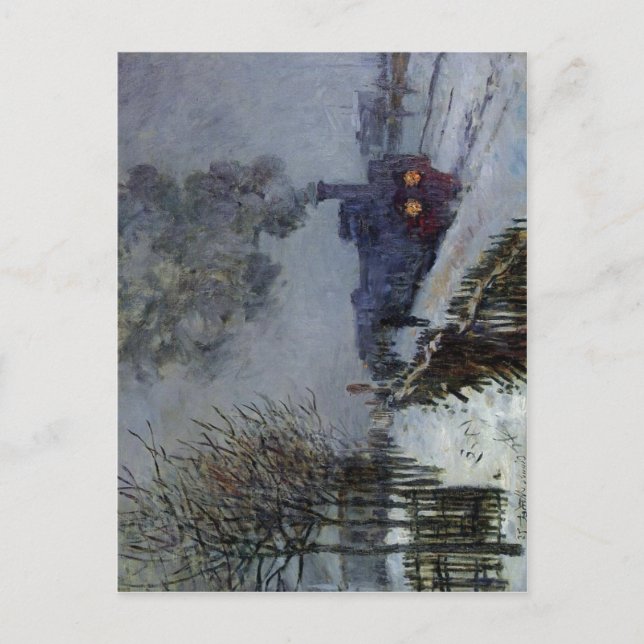 Claude Monet Train in the Snow 1875 Technique Oil  Postcard (Front)