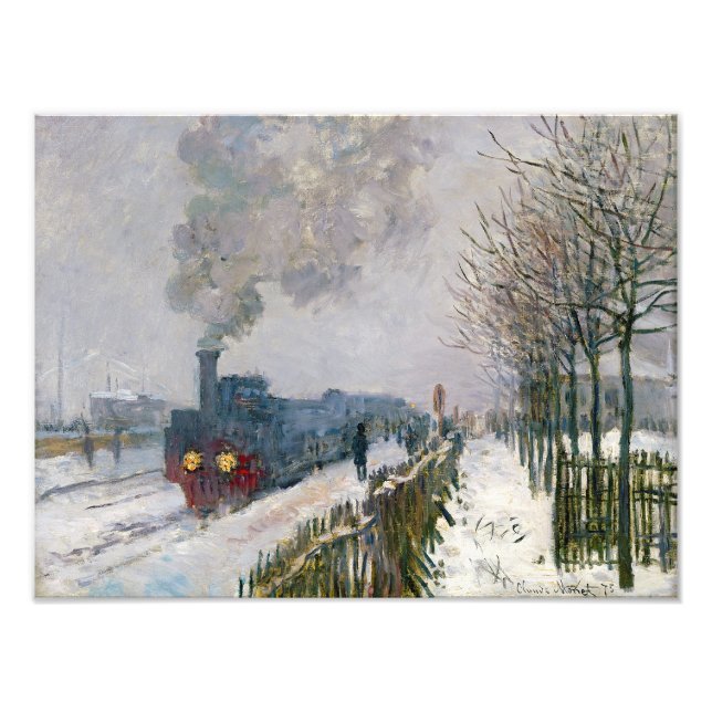 Claude Monet - Train in the Snow / The Locomotive Photo Print (Front)