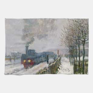 Claude Monet - Train in the Snow / The Locomotive Tea Towel