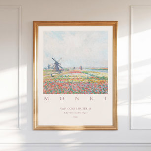 Claude Monet Tulip Fields Hague 1886 Poster
