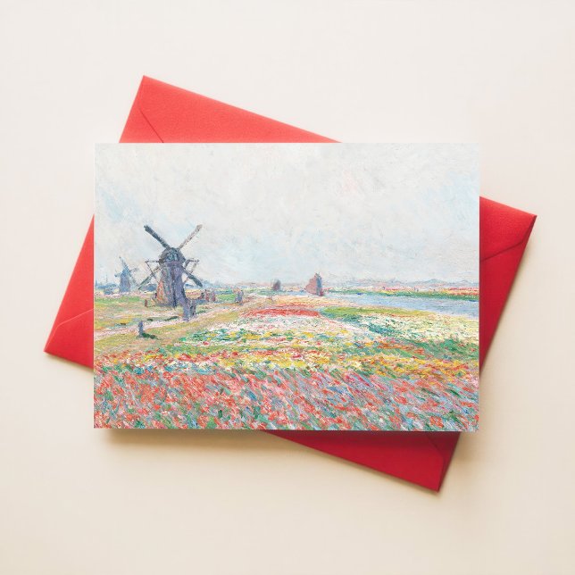 Claude Monet Tulip Fields Hague  Impressionist Postcard (Creator Uploaded)