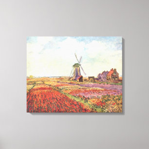 Claude Monet - Tulip fields in Holland - 1886 Canvas Print