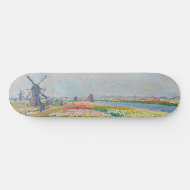 Claude Monet - Tulip Fields near The Hague Skateboard (Horz)