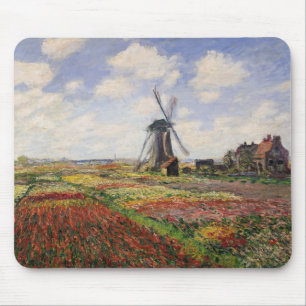 Claude Monet Tulip Fields Rijnsburg Windmill Mouse Mat