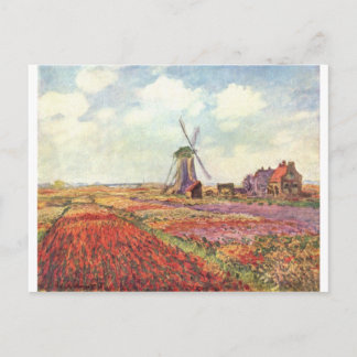 Claude Monet Tulips in Holland Postcard