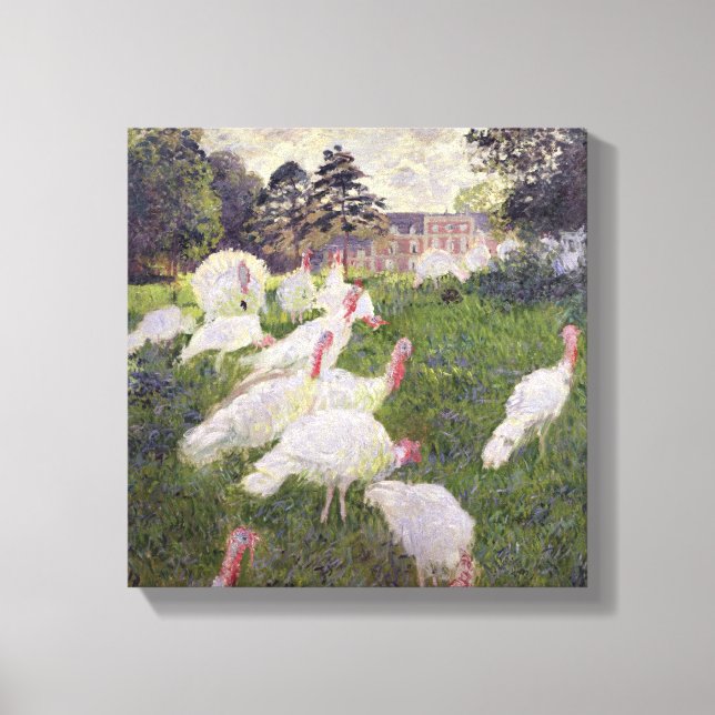 Claude Monet | Turkeys at Chateau de Rottembourg Canvas Print (Front)