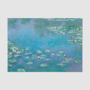 Claude Monet Turquoise Decoupage Water Lilly Tissue Paper