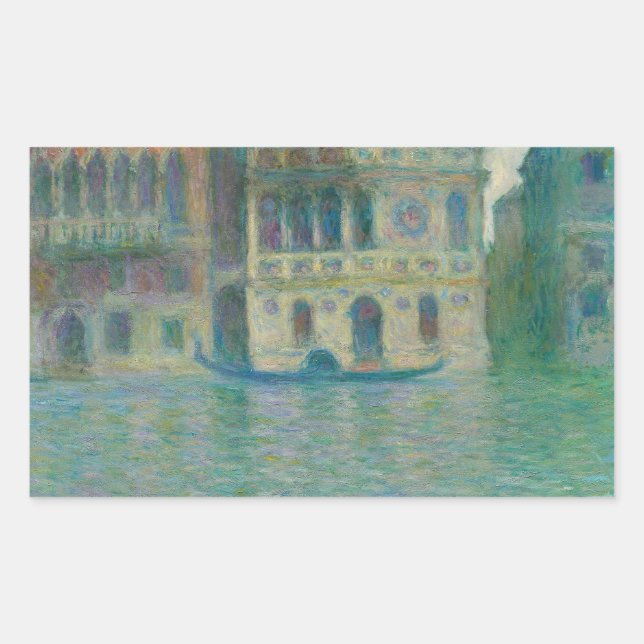 Claude Monet - Venice, Palazzo Dario Rectangular Sticker (Front)