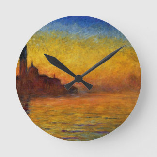 Claude Monet // Venice Twilight Round Clock