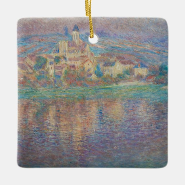 Claude Monet - Vetheuil, Sunset Ceramic Ornament (Front)