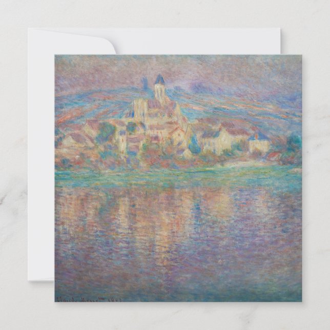 Claude Monet - Vetheuil, Sunset Invitation (Front)