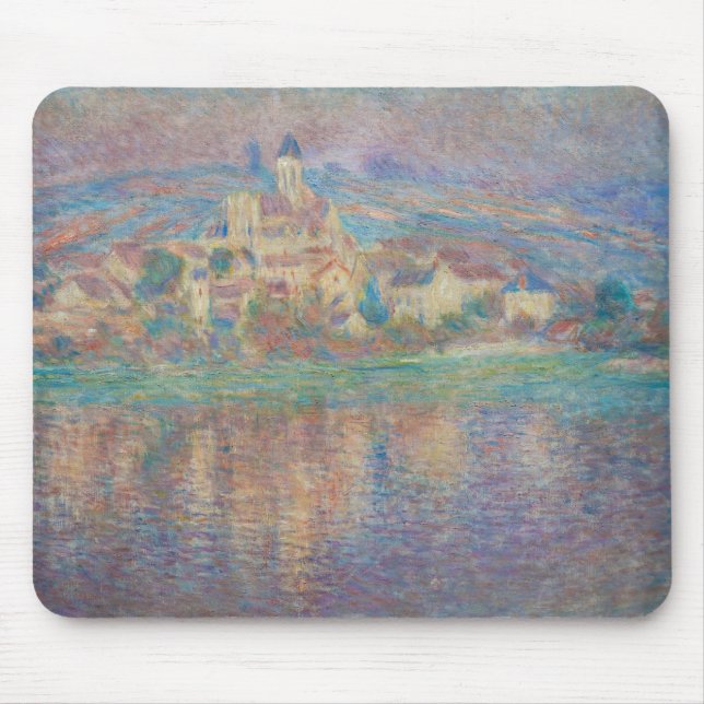 Claude Monet - Vetheuil, Sunset Mouse Mat (Front)