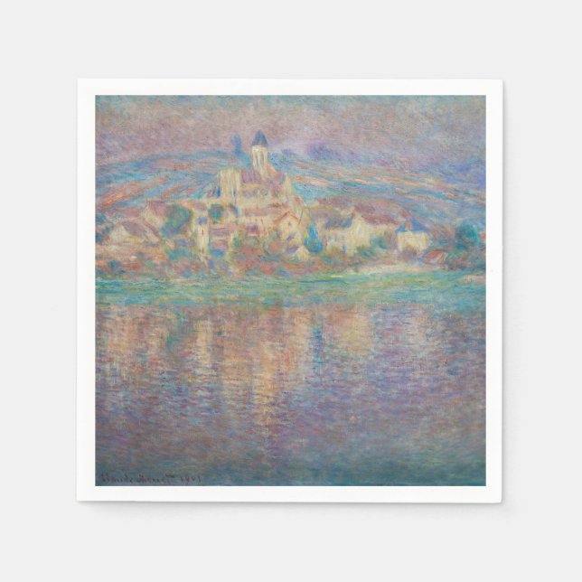 Claude Monet - Vetheuil, Sunset Napkin (Front)