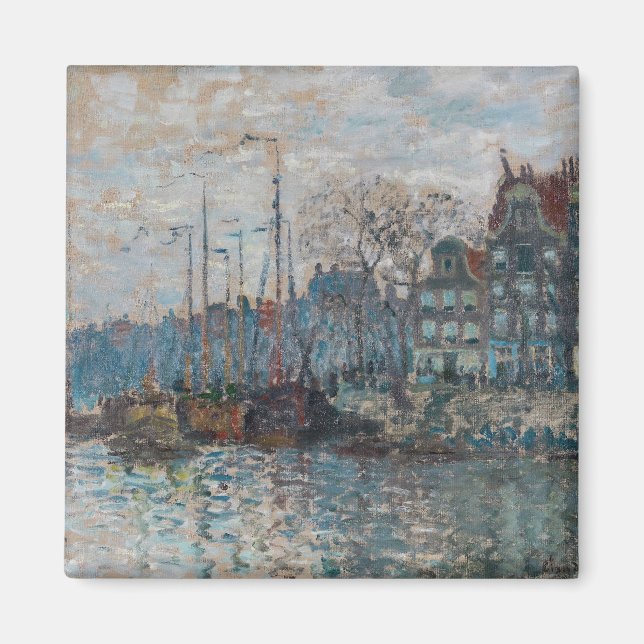 Claude Monet - View of Amsterdam Magnet (Front)