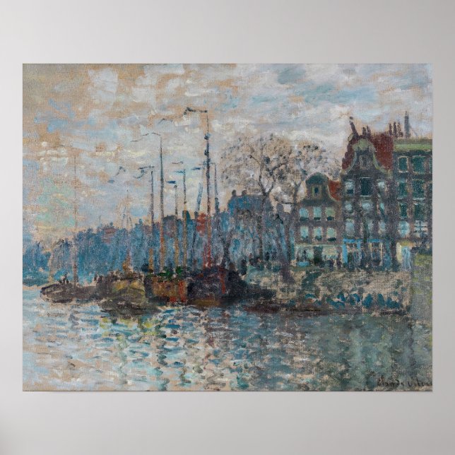 Claude Monet - View of Amsterdam Poster (Front)