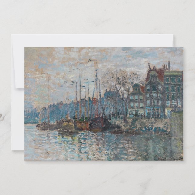 Claude Monet - View of Amsterdam Thank You Card (Front)
