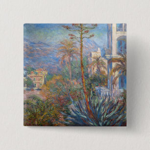 Claude Monet - Villas at Bordighera 15 Cm Square Badge