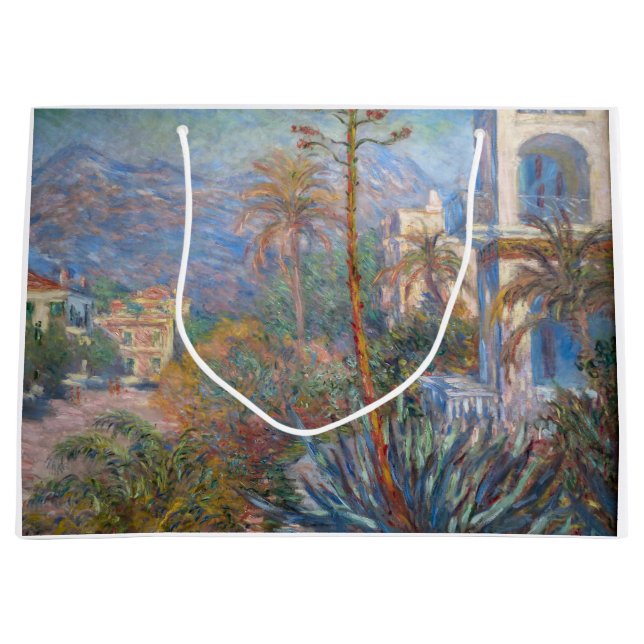 Claude Monet - Villas at Bordighera Large Gift Bag (Front)