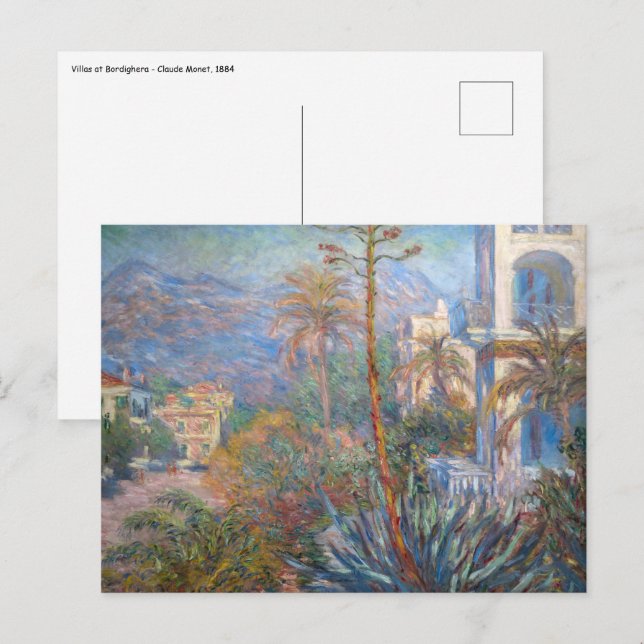 Claude Monet - Villas at Bordighera Postcard (Front/Back)