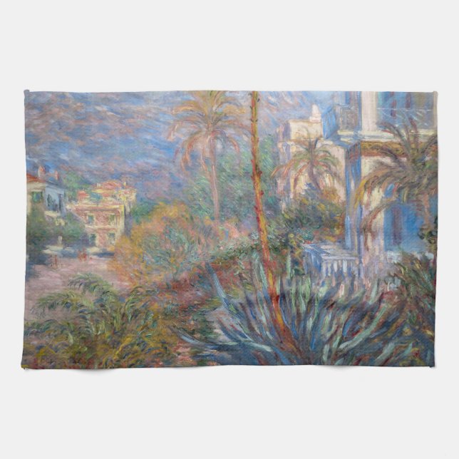 Claude Monet - Villas at Bordighera Tea Towel (Horizontal)