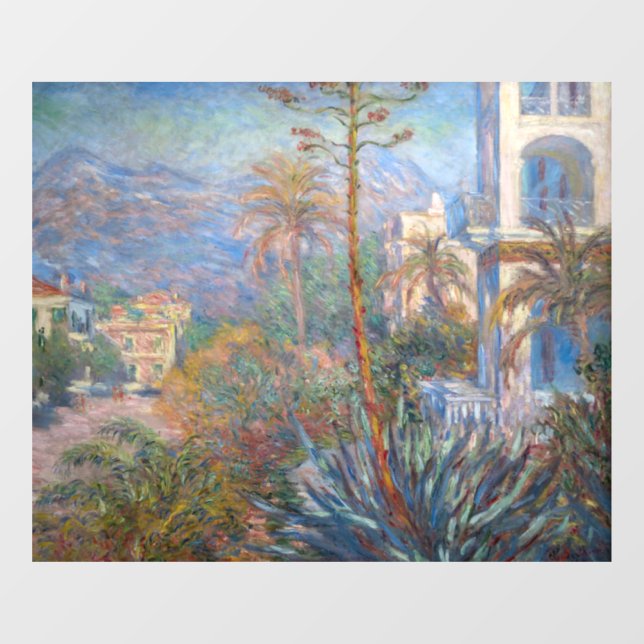 Claude Monet - Villas at Bordighera Window Cling (Sheet)