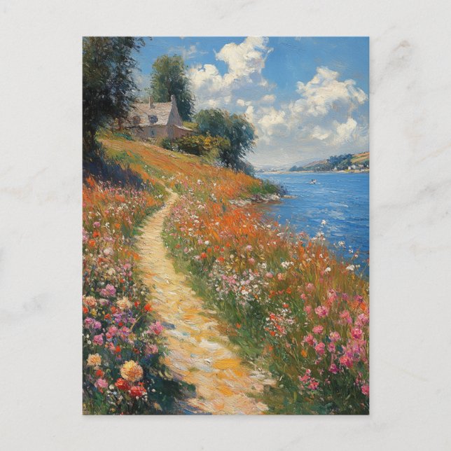 Claude Monet Vintage Art Postcard (Front)