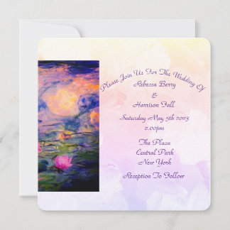 Claude Monet Vintage Water lilies Wedding Invite