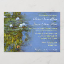Claude Monet vintage waterlily wedding