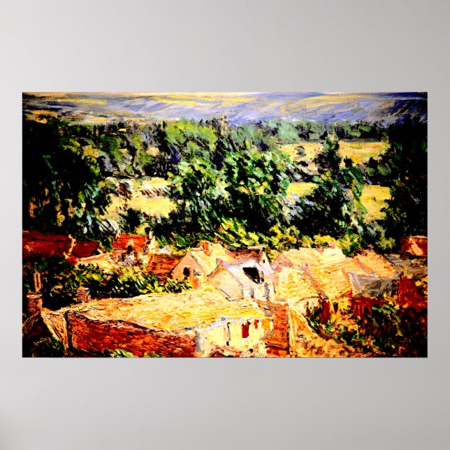 Claude Monet - Vue du village de Giverny Poster (Front)