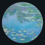 Claude Monet - Water Lilies 1906 Classic Round Sticker<br><div class="desc">Water Lilies (Nympheas) - Claude Monet,  Oil on Canvas,  1906</div>