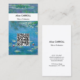 Claude Monet - Water Lilies 1906 - QR Code Business Card