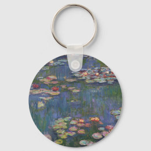 Claude Monet Water Lilies 1916 Fine Art Key Ring