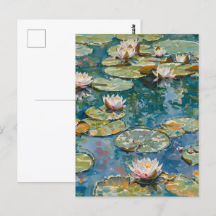 Claude Monet Water Lilies 1916 Fine Art  Postcard