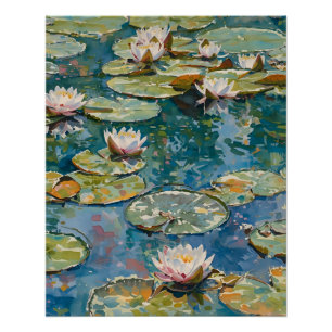 Claude Monet Water Lilies 1916 Fine Art  Poster