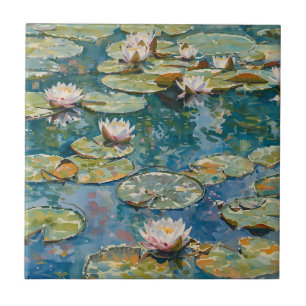 Claude Monet Water Lilies 1916 Fine Art Tile